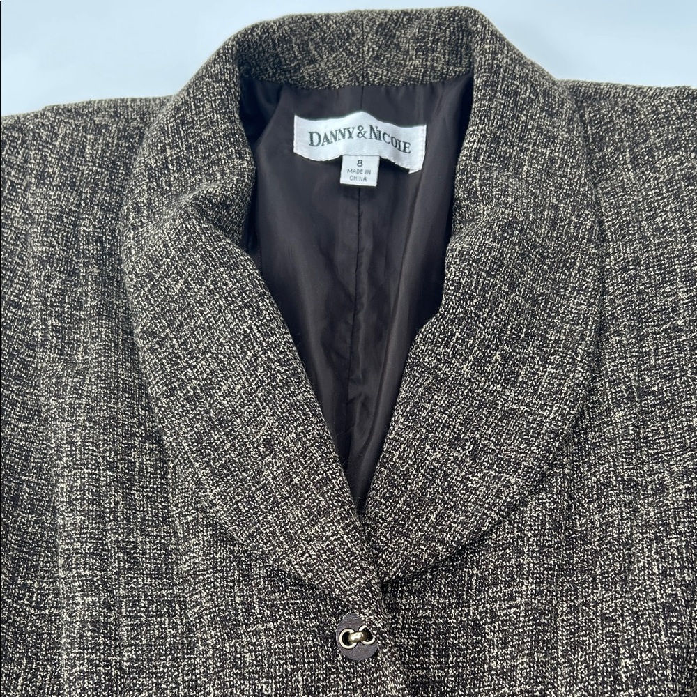 Jones New York Brown Tweed Blazer - Picture 3 of 16